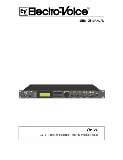 ElectroVoice DX38 Digital processor. I you can find this file useful, please share with others the sch of Yamaha YST subwoofers and power amplifiers with EEEngine.